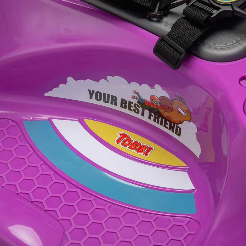 12V Battery-Powered Electric Snail Bumper Ride-On Car Toy