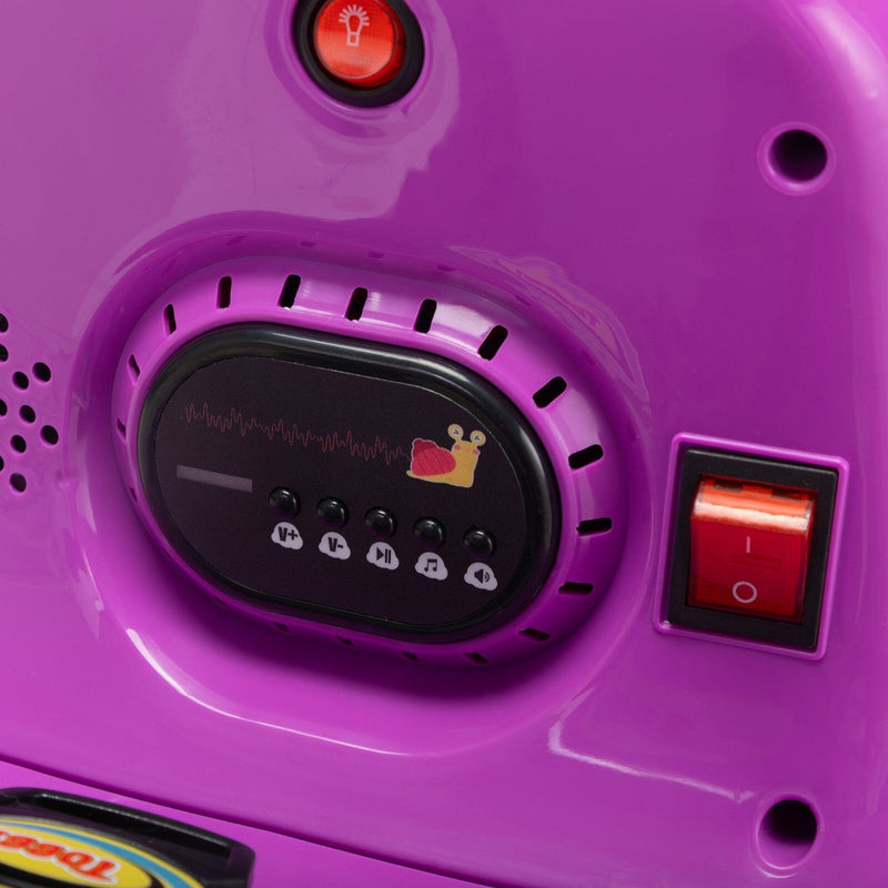 12V Battery-Powered Electric Snail Bumper Ride-On Car Toy