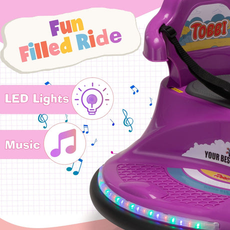 12V Battery-Powered Electric Snail Bumper Ride-On Car Toy