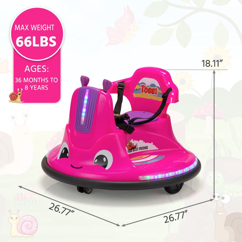 TOBBI Snail Electric Ride On Car for Toddlers with Remote Control - Fun and Safe Kids Toy