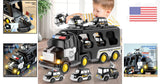 5-in-1 Police Truck Playset for Toddlers with Light and Sound Features