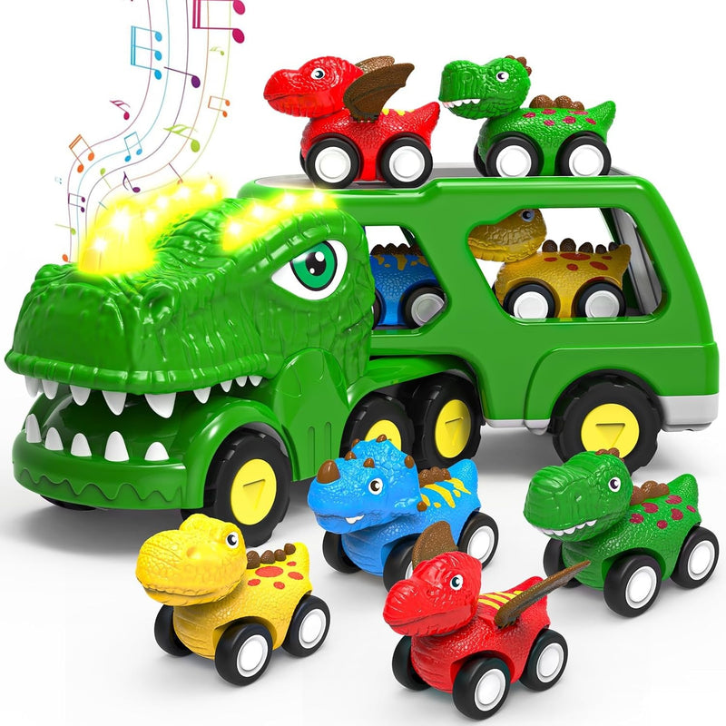 5-in-1 Dinosaur Vehicle and Truck Toy for Toddlers Ages 1 to 5 Years