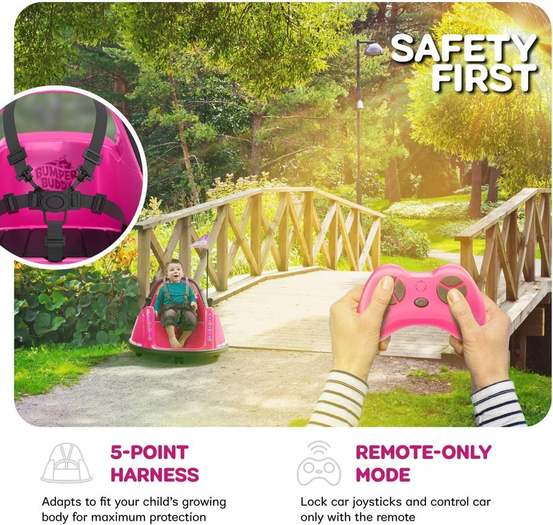 Toddler Electric Bumper Car with 360-Degree Spin and Rechargeable Battery