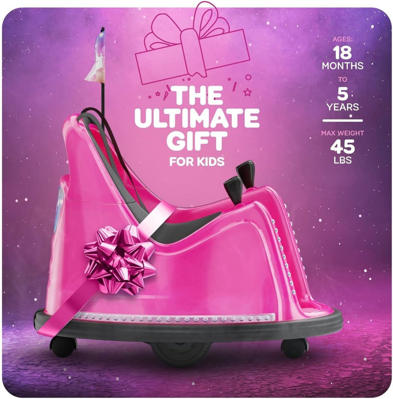 Toddler Electric Bumper Car with 360-Degree Spin and Rechargeable Battery