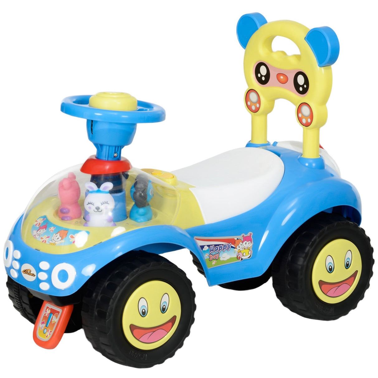 Toddler Push Ride-On Foot-to-Floor Sliding Car for Kids Blue