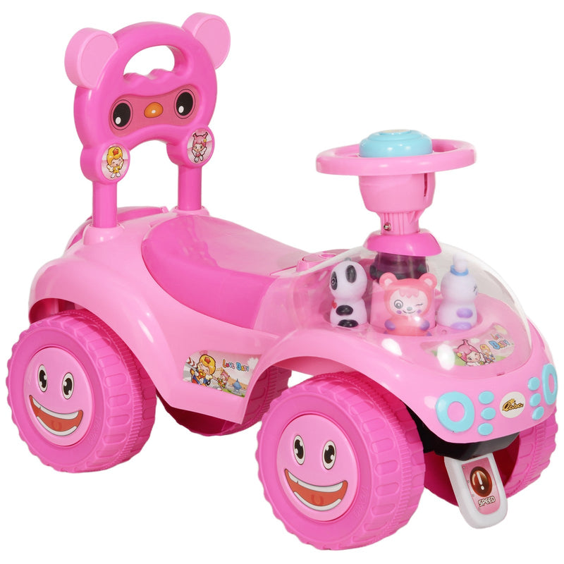 Toddler Push and Ride Foot-to-Floor Sliding Car for Kids Pink