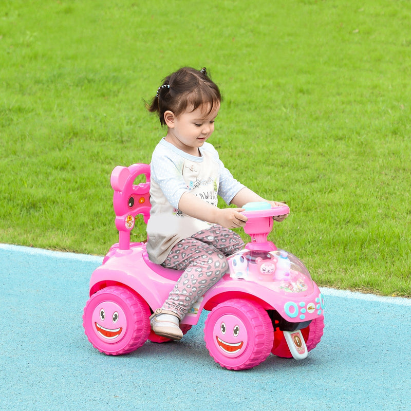 Toddler Push and Ride Foot-to-Floor Sliding Car for Kids Pink
