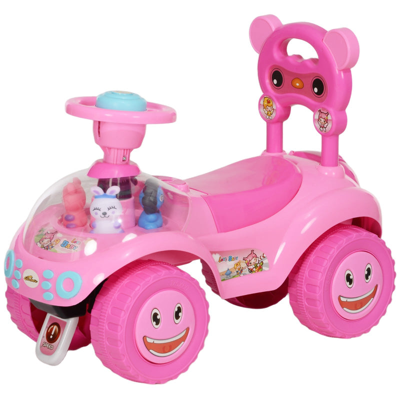 Toddler Push and Ride Foot-to-Floor Sliding Car for Kids Pink