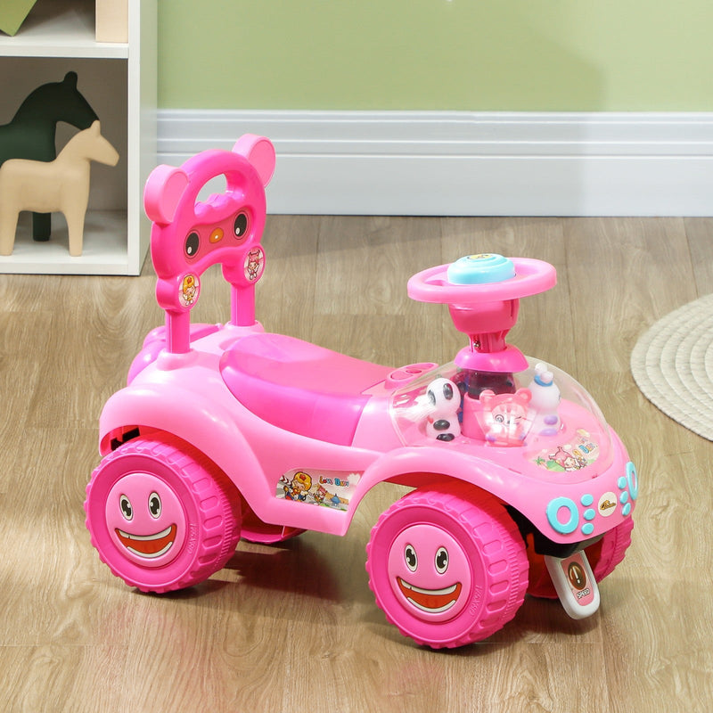 Toddler Push and Ride Foot-to-Floor Sliding Car for Kids Pink