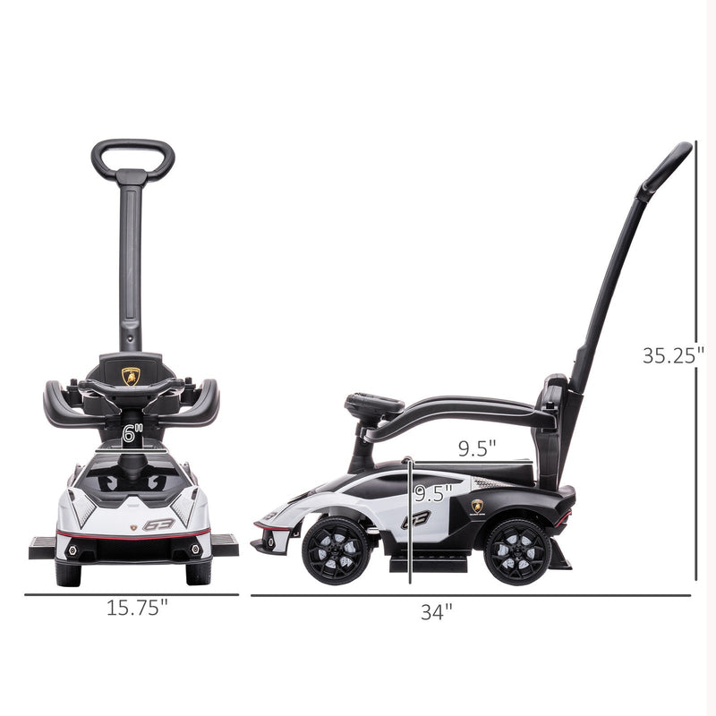 Toddler Push Walker Car Stroller with Music for Ages 1-3