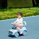 Toddler Ride-On Foot-to-Floor Sliding Car Toy with Lights in Blue