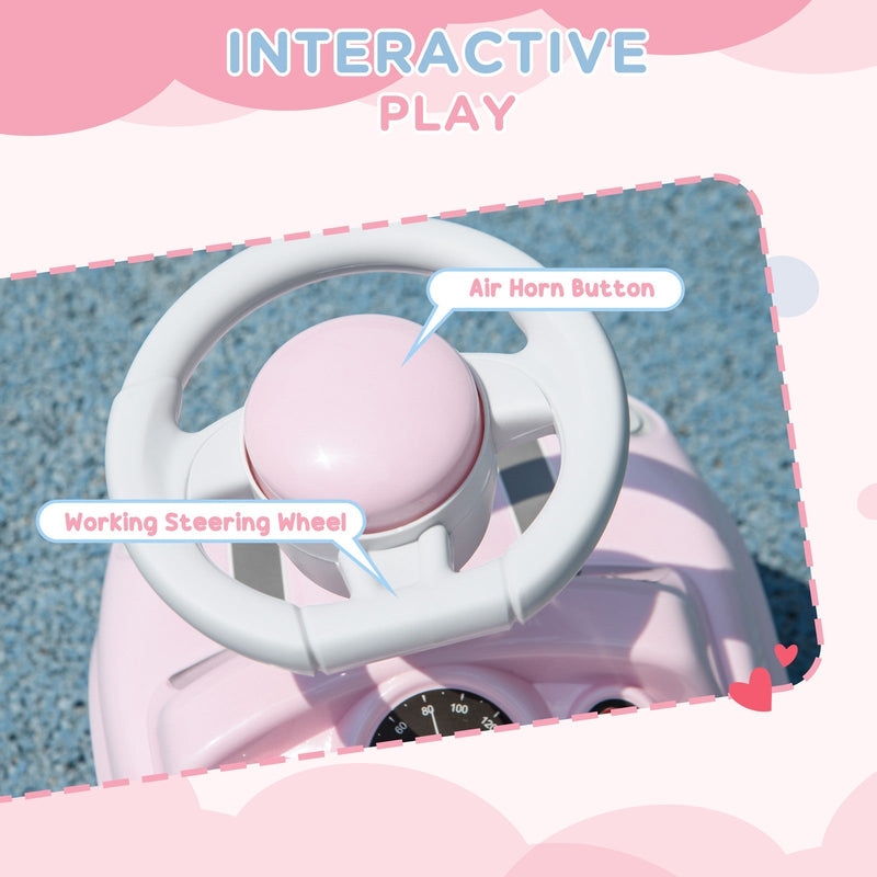 Pink Toddler Ride-On Foot-to-Floor Sliding Car Toy