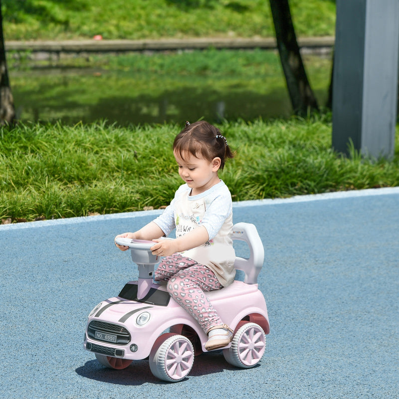Toddler Ride-On Foot-to-Floor Sliding Car Toy in Pink