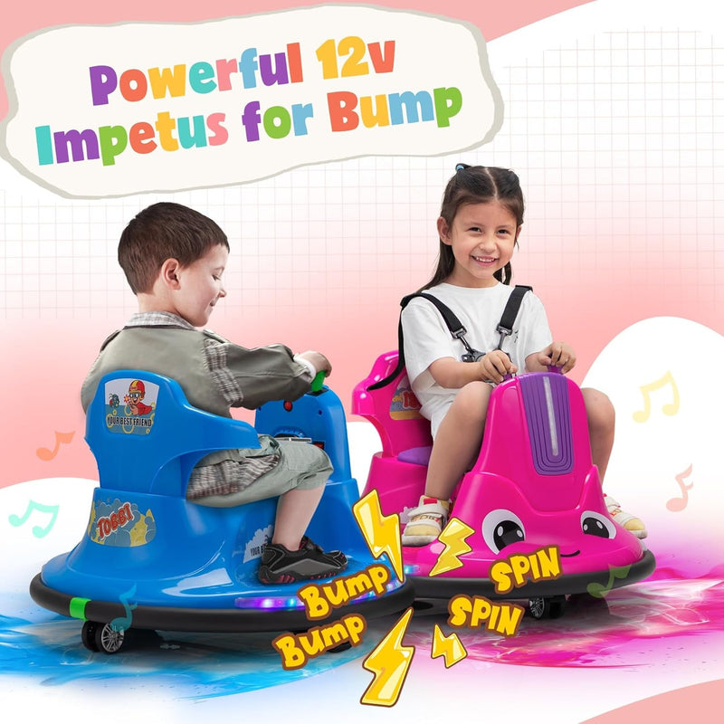 12V Electric Snail-Shaped Ride-On Car for Toddlers with Remote Control and Safety Bumper