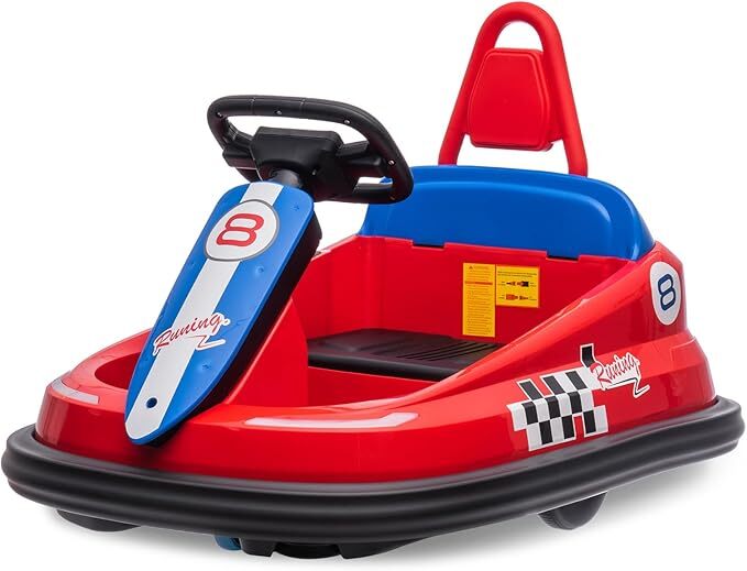 Electric 6V Ride-On Bumper Car Toy for Toddlers Ages 3-6 Boys and Girls