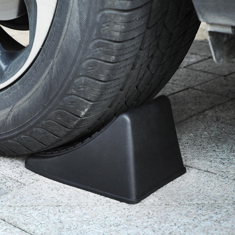 Heavy Duty 8 Inch Wheel Chocks and Wedges for Cars, Travel Trailers, and RVs