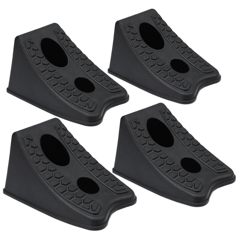 Heavy Duty 8 Inch Wheel Chocks and Wedges for Cars, Travel Trailers, and RVs