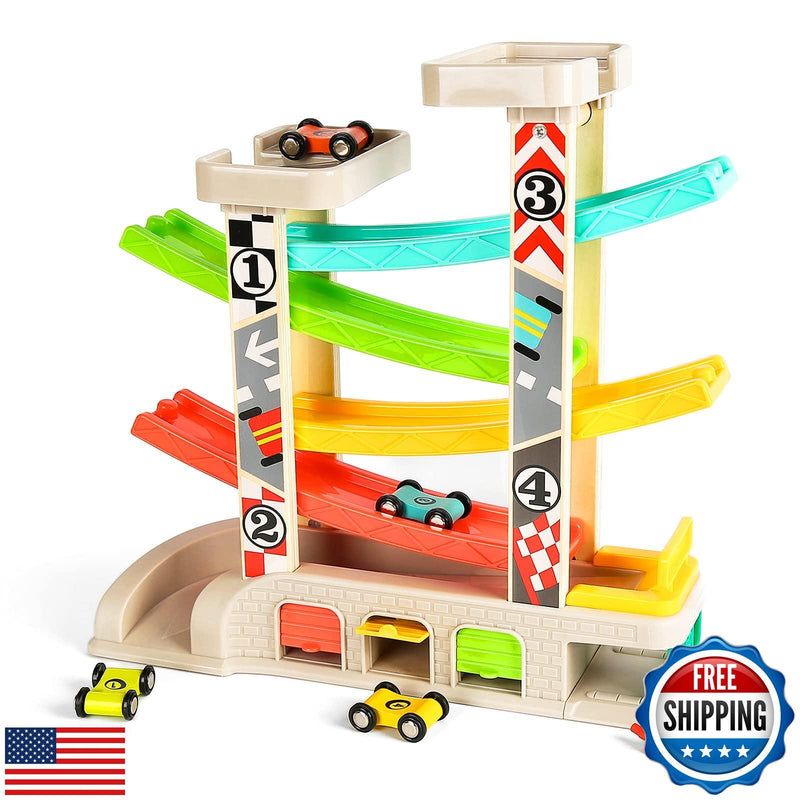 Bright Car Ramp Race Track Toy for Toddlers Ages 2-4 Years