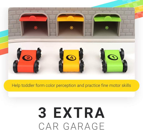 Bright Car Ramp Race Track Toy for Toddlers Ages 2-4