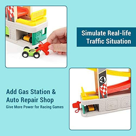 Bright Car Ramp Race Track Toy for Toddlers Ages 2-4