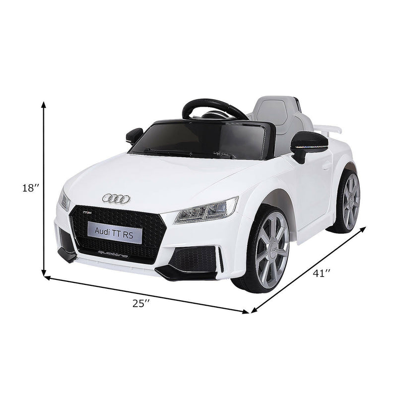 Rev Up the Fun with the 12V Electric Audi TT RS Mini Ride-On Car for Kids - Includes Remote and MP3 Compatibility!