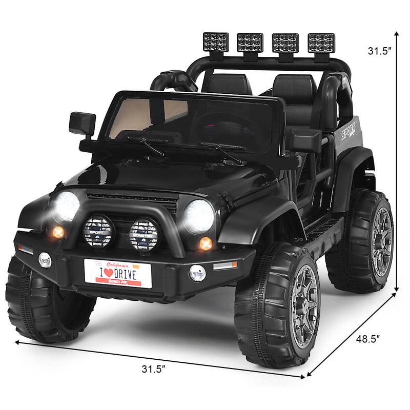 12V Electric Kids Ride-On Jeep Truck with Remote Control Toy Car