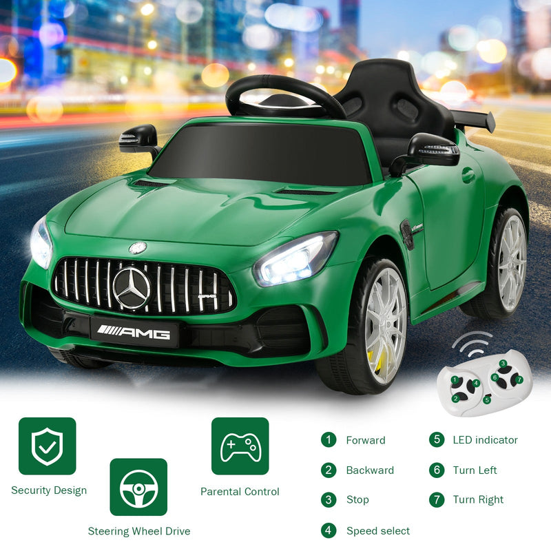 12V Electric Ride-On Car for Kids Licensed Mercedes-Benz GTR Battery Powered