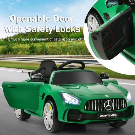 12V Electric Ride-On Car for Kids Licensed Mercedes-Benz GTR Battery Powered