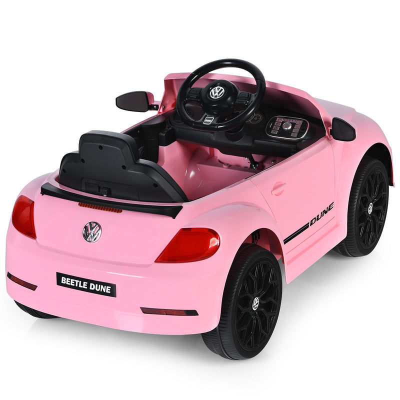 12V Electric Ride-On Volkswagen Beetle Car for Toddlers with Remote Control