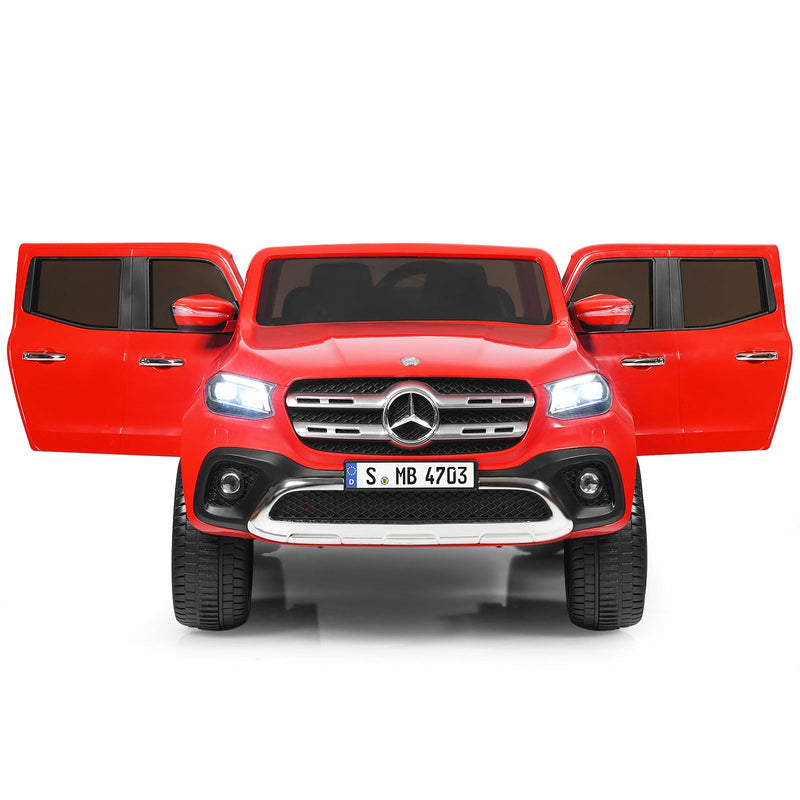 2-Seater Electric Kids Ride-On Licensed Red Benz Toy Car