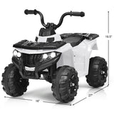 6V Electric Kids Quad ATV Ride-On Toy Car with 4 Wheels and LED Lights