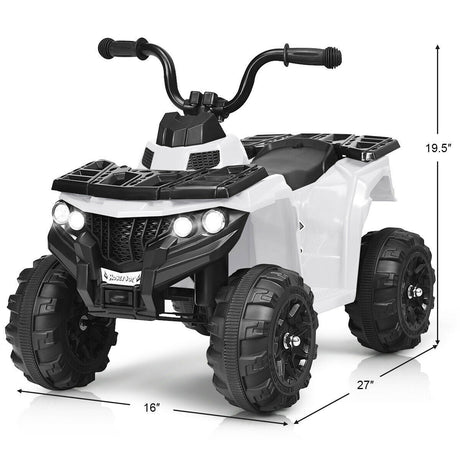 6V Electric Kids Quad ATV Ride-On Toy Car with 4 Wheels and LED Lights