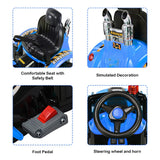 Kids Electric Ride-On Excavator Truck with Front Loader and Digger Scooter