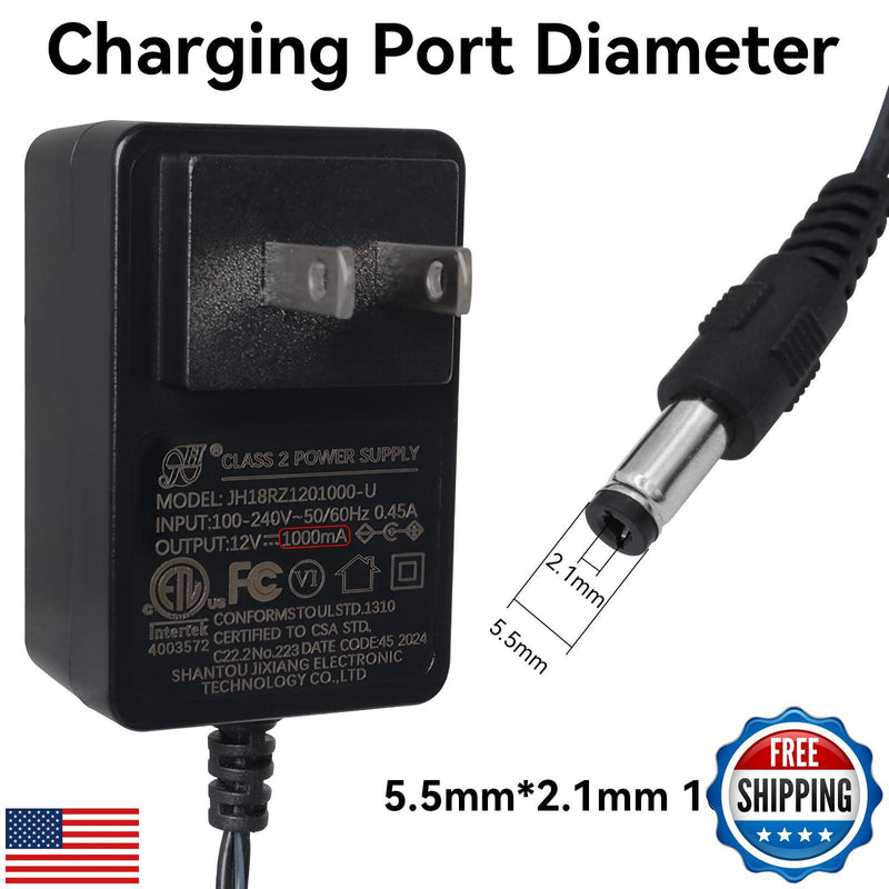 12V Battery Charger for Kids Electric Ride-On Toy Car with Bump Protection