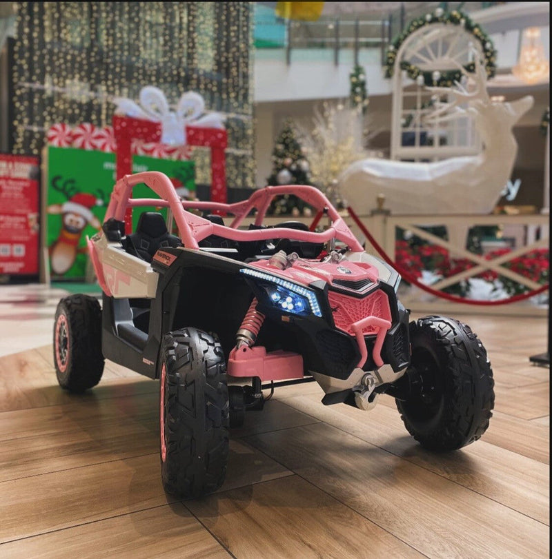 48V XL Pink Remote Control 4WD Ride-On Can-Am Maverick UTV Toy