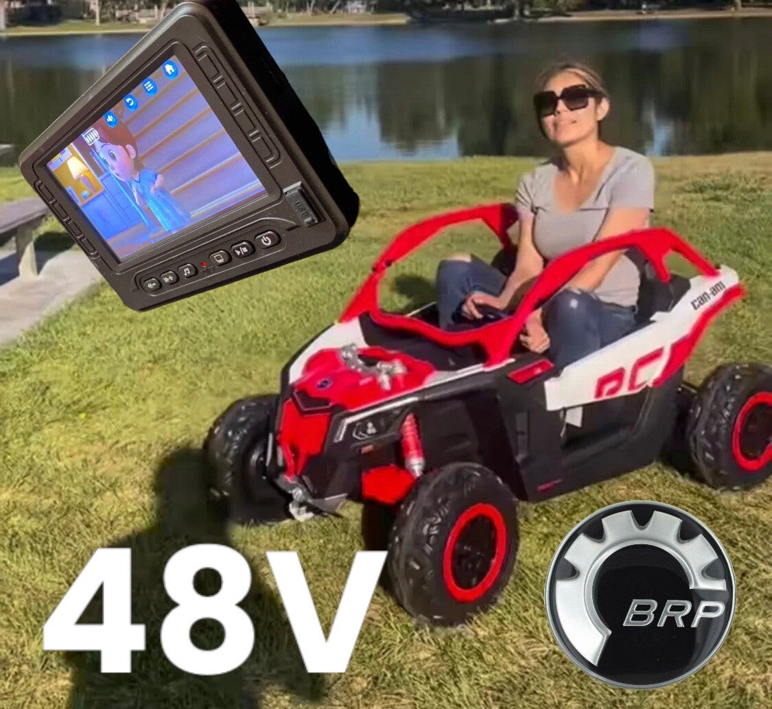 48V XL Can-Am Maverick Ride-On Toy UTV Remote Control 4WD Red