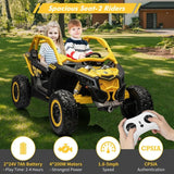 24V XL Can-Am Maverick Ride-On Toy UTV with Remote Control 4WD in Yellow