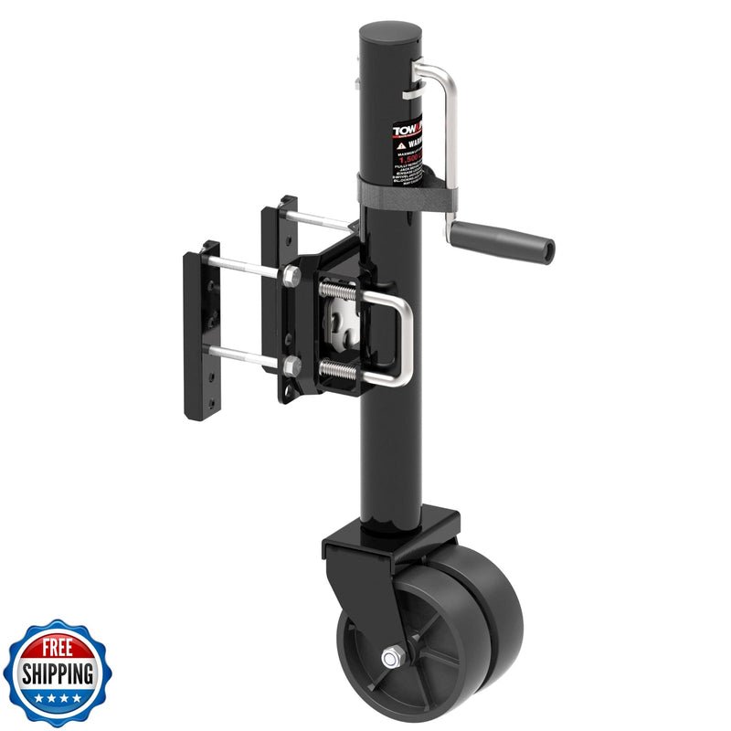 6-Inch Dual Wheel Trailer Jack with 13-Inch Vertical Lift, 1500 lbs Capacity