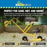 Kids Ride-On Excavator Sand Digger with 360° Rotating Base, Ages 3 and Up, Yellow