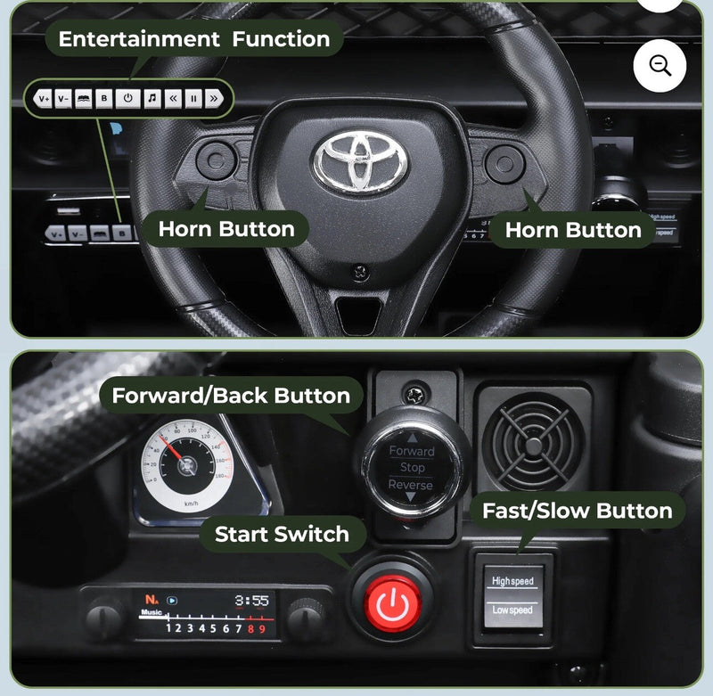 Kids Electric Ride-On FJ Cruiser Truck 12V with 7Ah Battery and Remote Control