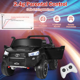 2-Seater Toyota Hilux Ride On Truck with Remote Control - 4WD, 2*12V Battery Powered