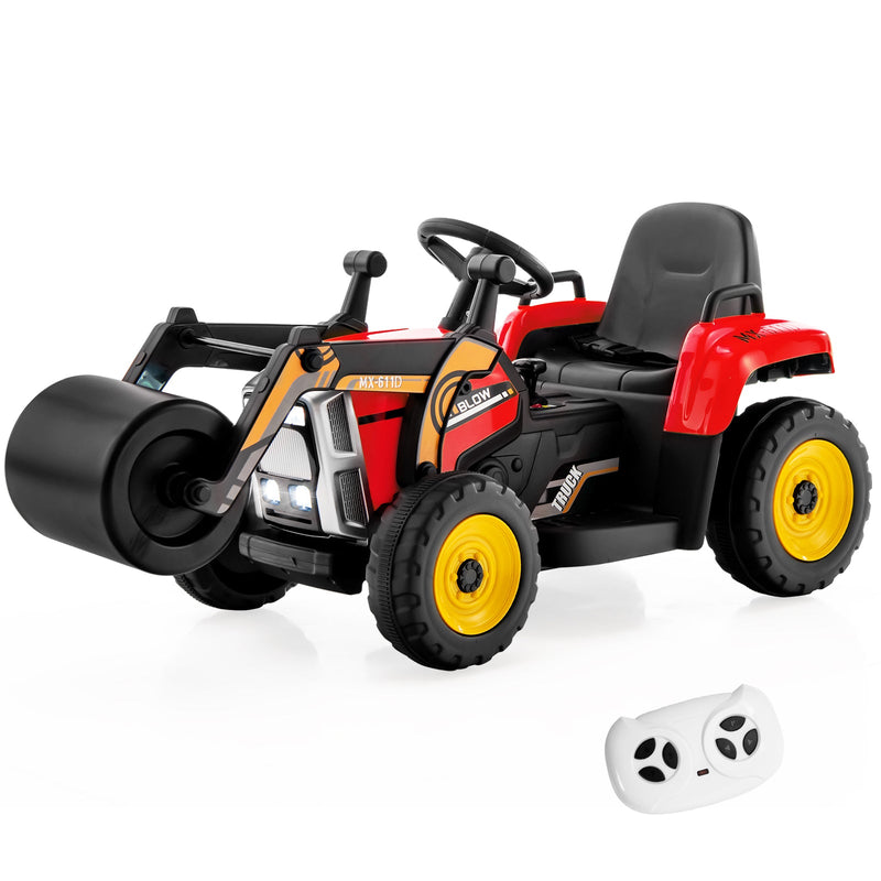 12V Electric Tractor with Remote Control, Music, and LED Lights for Kids