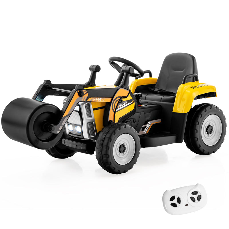12V Electric Tractor with Remote Control, Music, and LED Lights for Kids