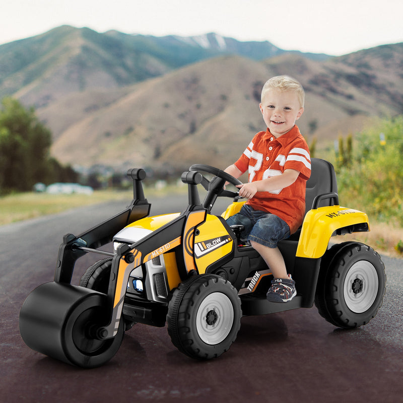 12V Electric Tractor with Remote Control, Music, and LED Lights for Kids