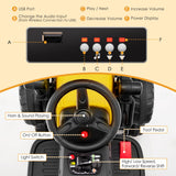 12V Electric Tractor with Remote Control, Music, and LED Lights for Kids