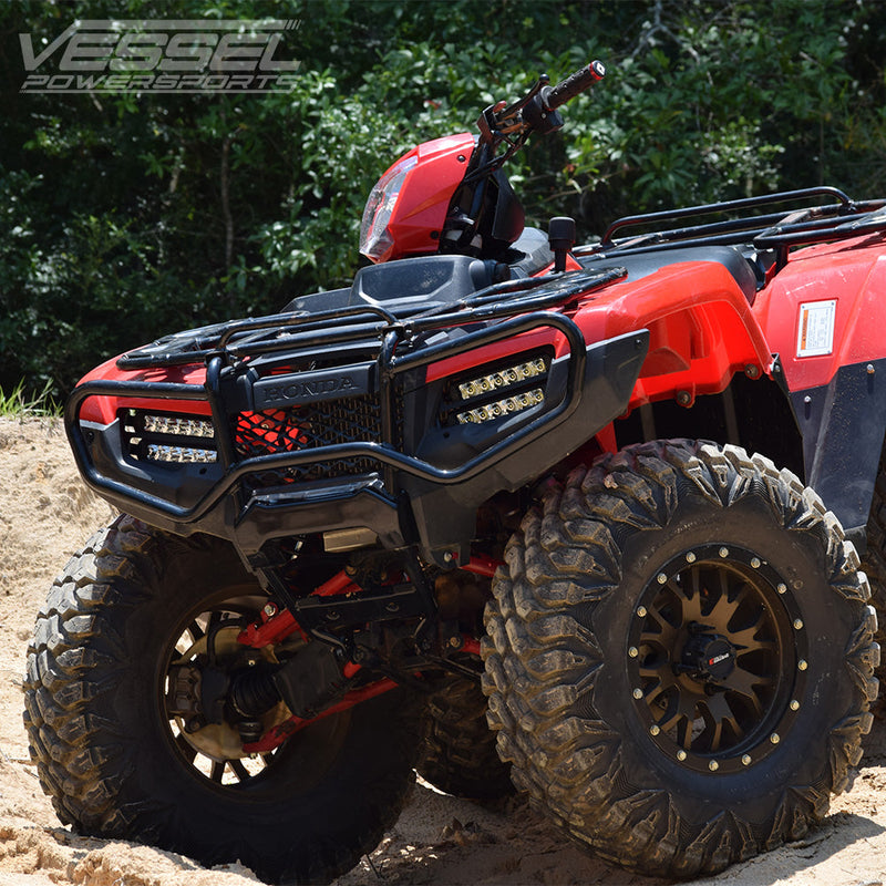 Dual Wide 8" LED Headlights for 2014+ Honda Rancher, Foreman, Rubicon Vessel Powersports