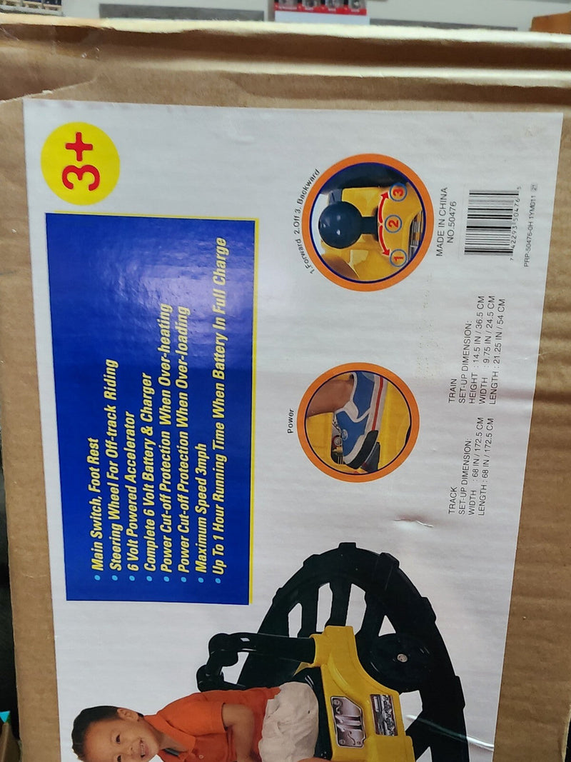 6-Volt Battery Powered Ride-On Train Vehicle with Track Set