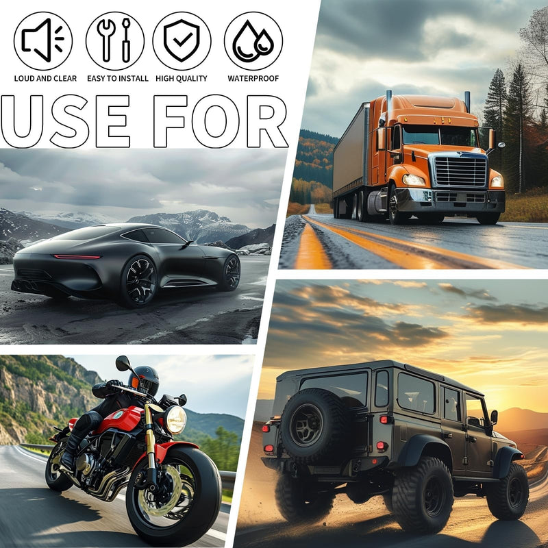 24V Electric Dual Train and Truck Horns Waterproof Loud Car Horns