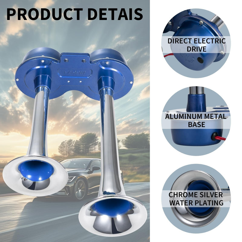 24V Electric Dual Train and Truck Horns Waterproof Loud Car Horns
