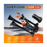 Train Horn Kit with Compressor – Ultra Loud Air Horn for Vehicles